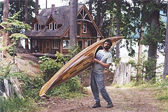 guillemot cedar kayak carried